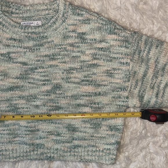 Arizona Juniors Womens Cropped Crew Neck Long Sleeve Pullover Sweater, Size S - Picture 6 of 10